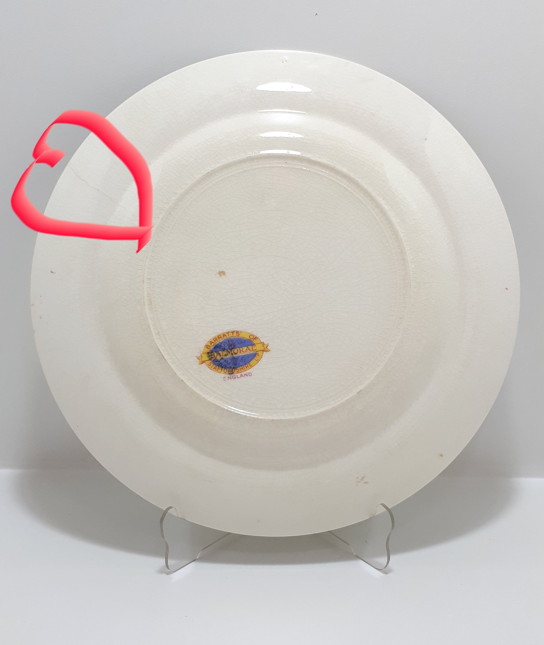 3 Vintage Barratts of Staffordshire Porcelain Dinner Plates - Balmoral Blue Pattern