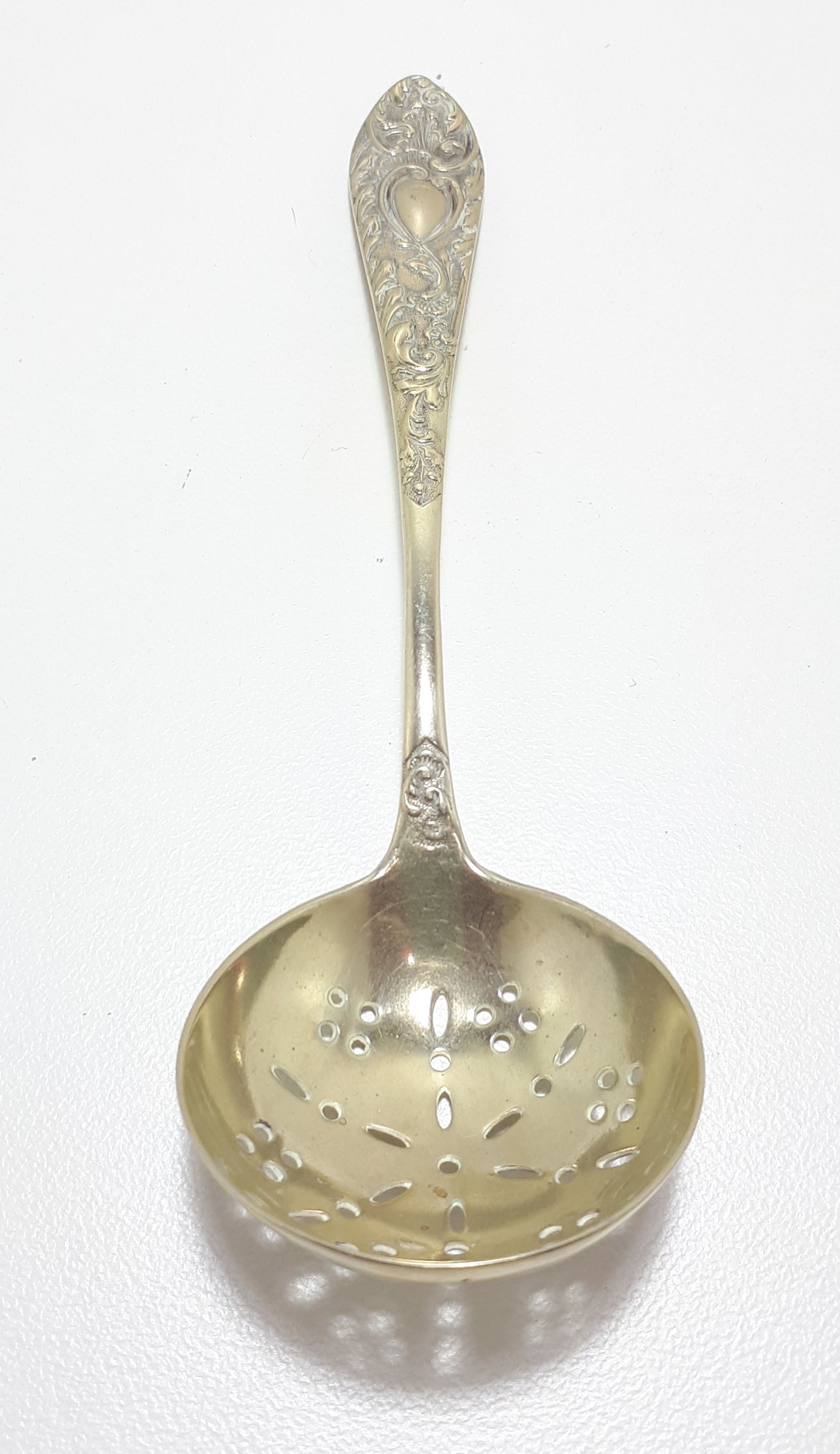 Antique (Late 1800's - Early 1900's) Silver Plated Sugar Sifter Spoon - Moline Handle Design