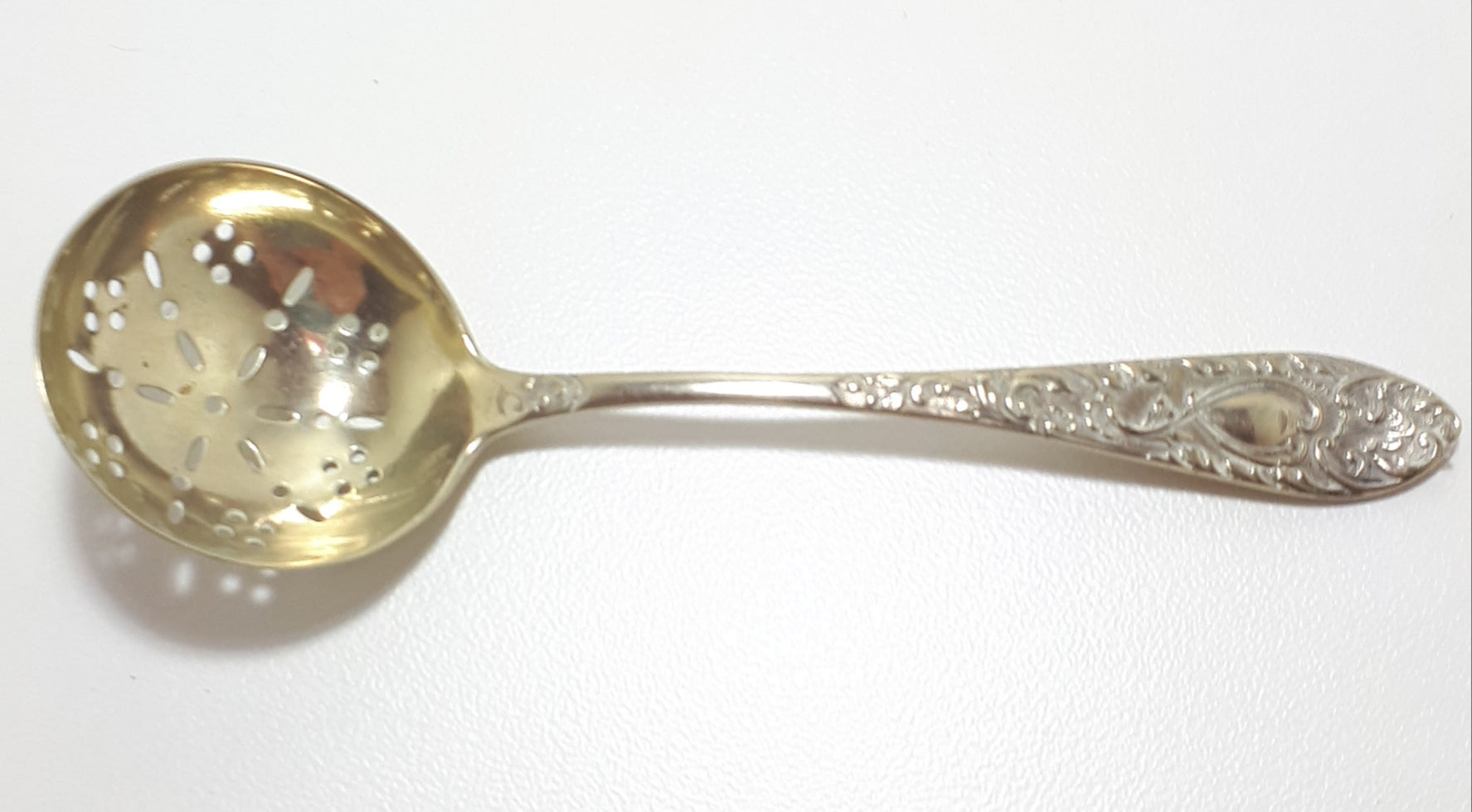 Antique (Late 1800's - Early 1900's) Silver Plated Sugar Sifter Spoon - Moline Handle Design