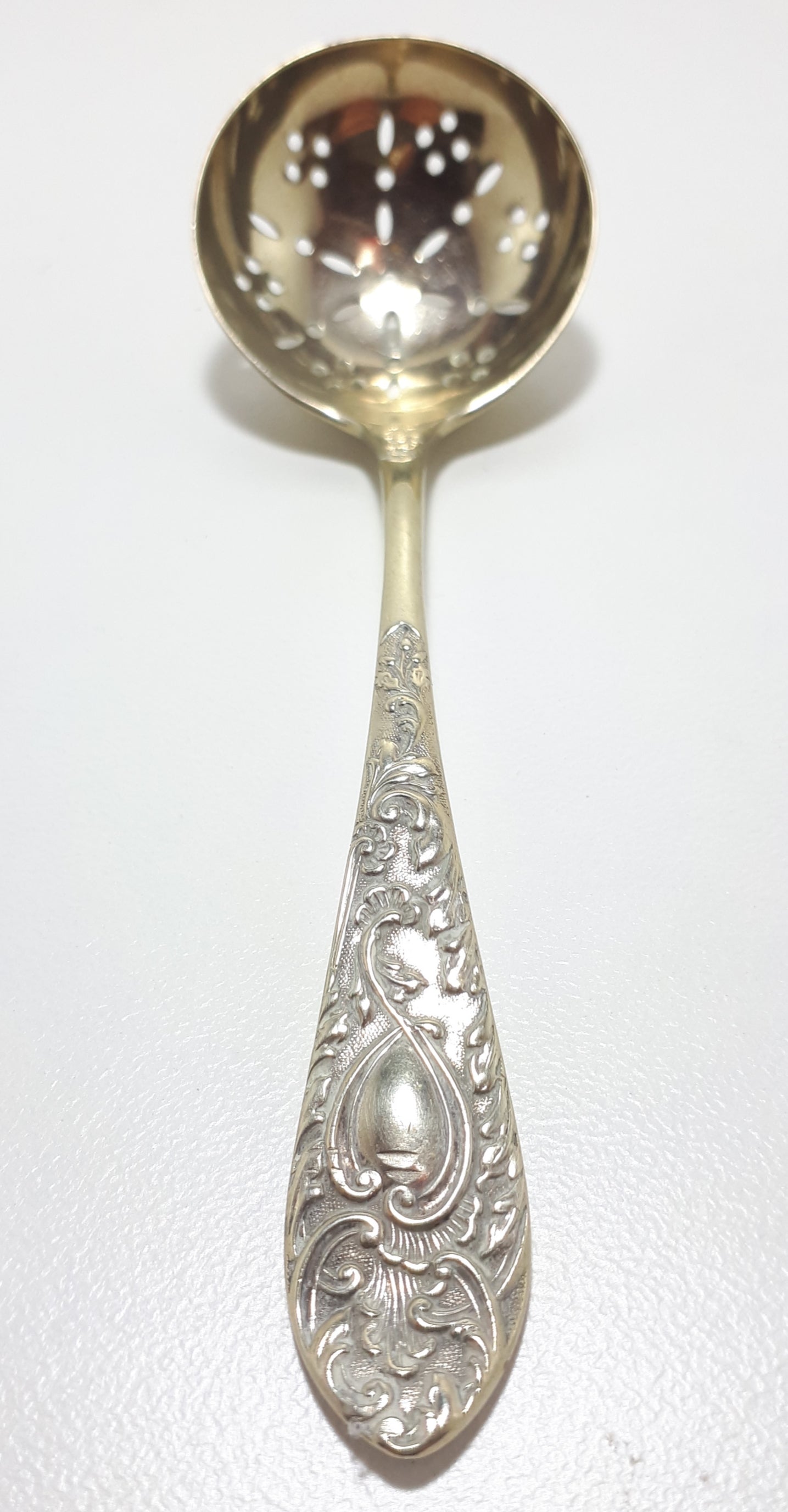 Antique (Late 1800's - Early 1900's) Silver Plated Sugar Sifter Spoon - Moline Handle Design