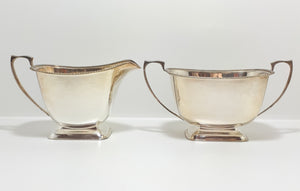Antique (Pre 1895) Silver Plated Cooper Bros., Sheffield, Creamer & Sugar Bowl