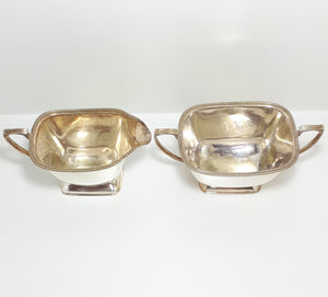 Antique (Pre 1895) Silver Plated Cooper Bros., Sheffield, Creamer & Sugar Bowl