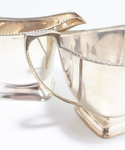Antique (Pre 1895) Silver Plated Cooper Bros., Sheffield, Creamer & Sugar Bowl