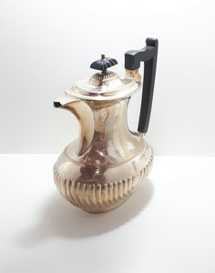 Early 1900's Silver Plated Sheffield Coffee Pot - Vertical Ribbed Design #690