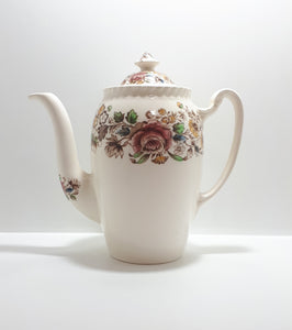 1935-1950 Johnson Bros. Windsor Ware Porcelain Coffee / Tea Pot – Garden Bouquet Pattern
