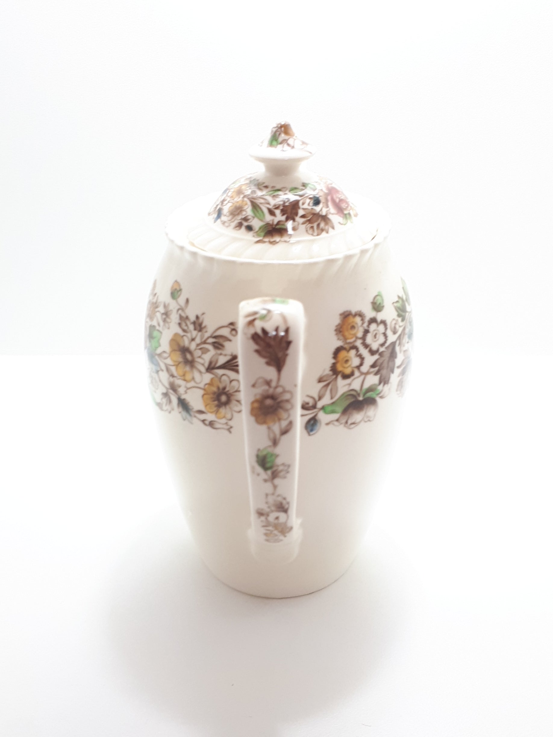1935-1950 Johnson Bros. Windsor Ware Porcelain Coffee / Tea Pot – Garden Bouquet Pattern