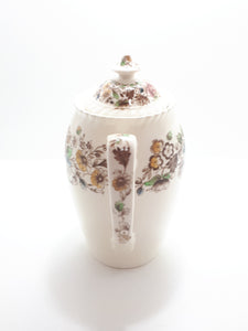 1935-1950 Johnson Bros. Windsor Ware Porcelain Coffee / Tea Pot – Garden Bouquet Pattern