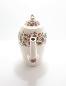 1935-1950 Johnson Bros. Windsor Ware Porcelain Coffee / Tea Pot – Garden Bouquet Pattern