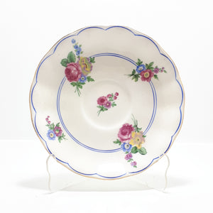 1936-1954 Grindley Creampetal Range Porcelain Saucer – Devonshire Rose Pattern