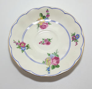1936-1954 Grindley Creampetal Range Porcelain Saucer – Devonshire Rose Pattern