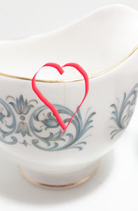 1960’s Queen Anne Porcelain Open Sugar Bowl & Creamer – Pattern 8458