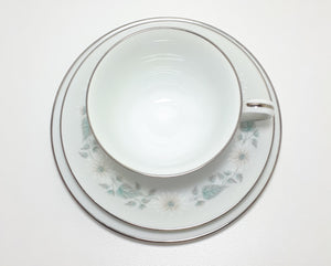 Fine Porcelain Noritake Tea Trio – Wellesley Pattern 6214
