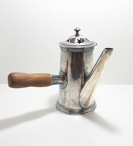 Very Rare 1920’s – 1930’s Silver Plated Hot Water / Coffee Pot With Wood Handle