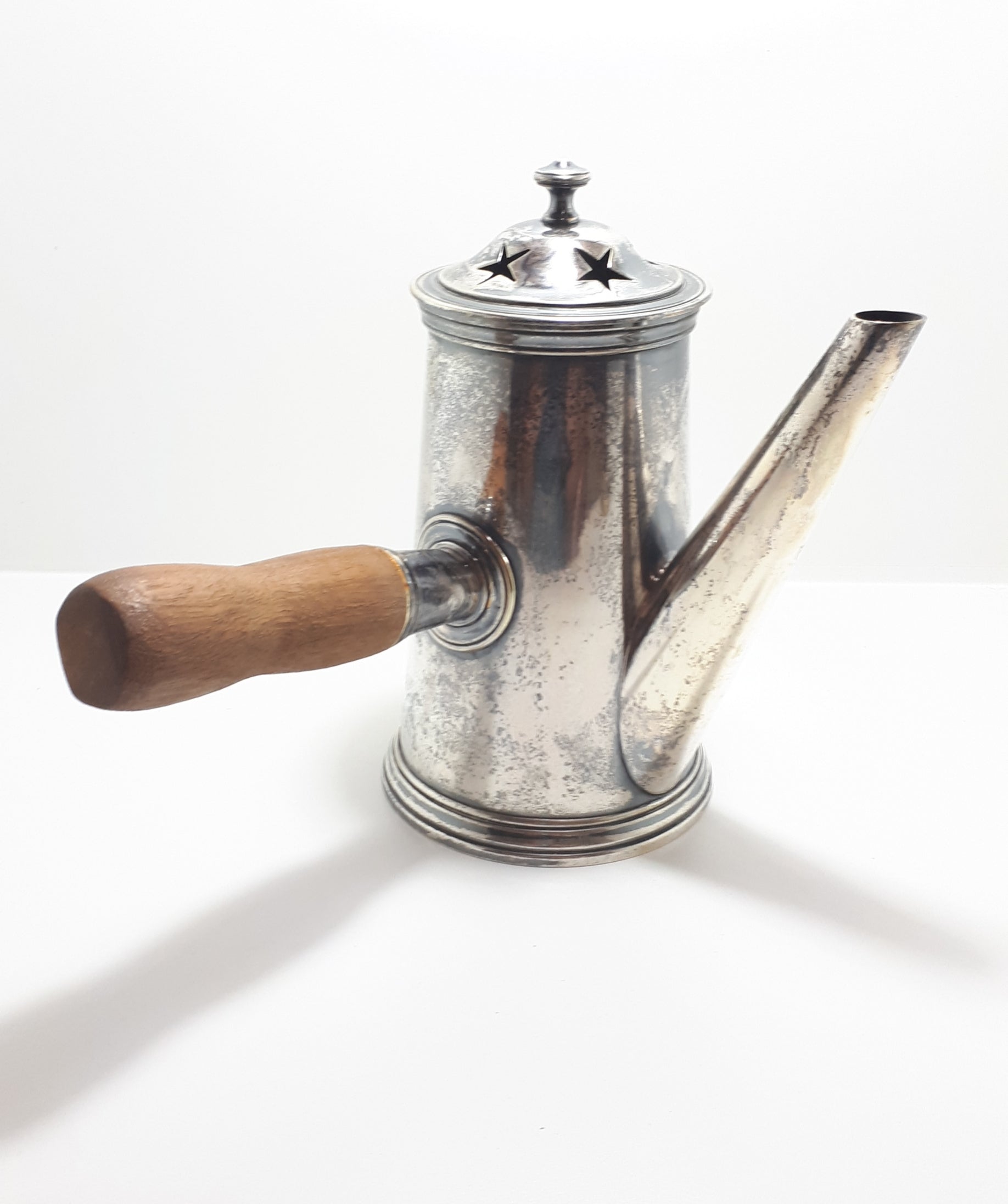Very Rare 1920’s – 1930’s Silver Plated Hot Water / Coffee Pot With Wood Handle