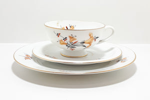 1930’s Delicate Porcelain Koniglich Bavarian Tea Trio – Laguna Pattern