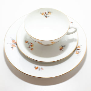 1930’s Delicate Porcelain Koniglich Bavarian Tea Trio – Laguna Pattern