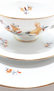 1930’s Delicate Porcelain Koniglich Bavarian Tea Trio – Laguna Pattern