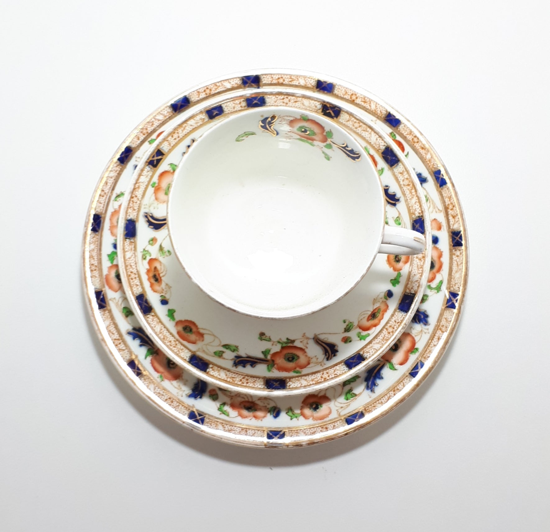 Antique (1912-1925) Phoenix China, Thomas Forester & Sons Ltd., Longton, Fine Porcelain Tea Trio – Pattern 5136