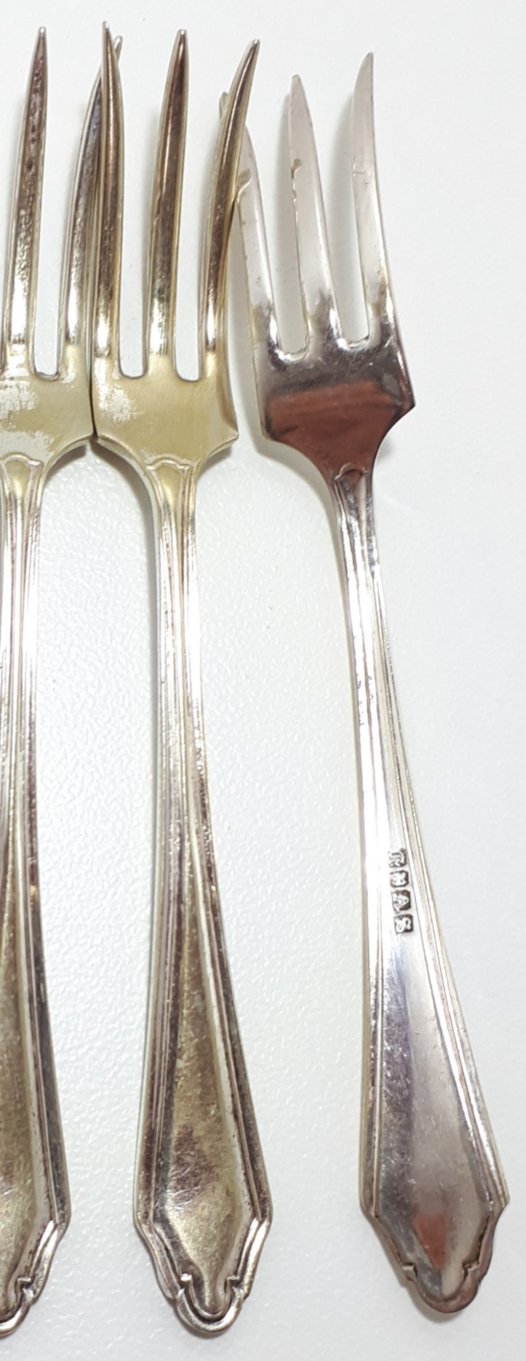 Set of 6 Silver Plated Cake / Pastry Forks