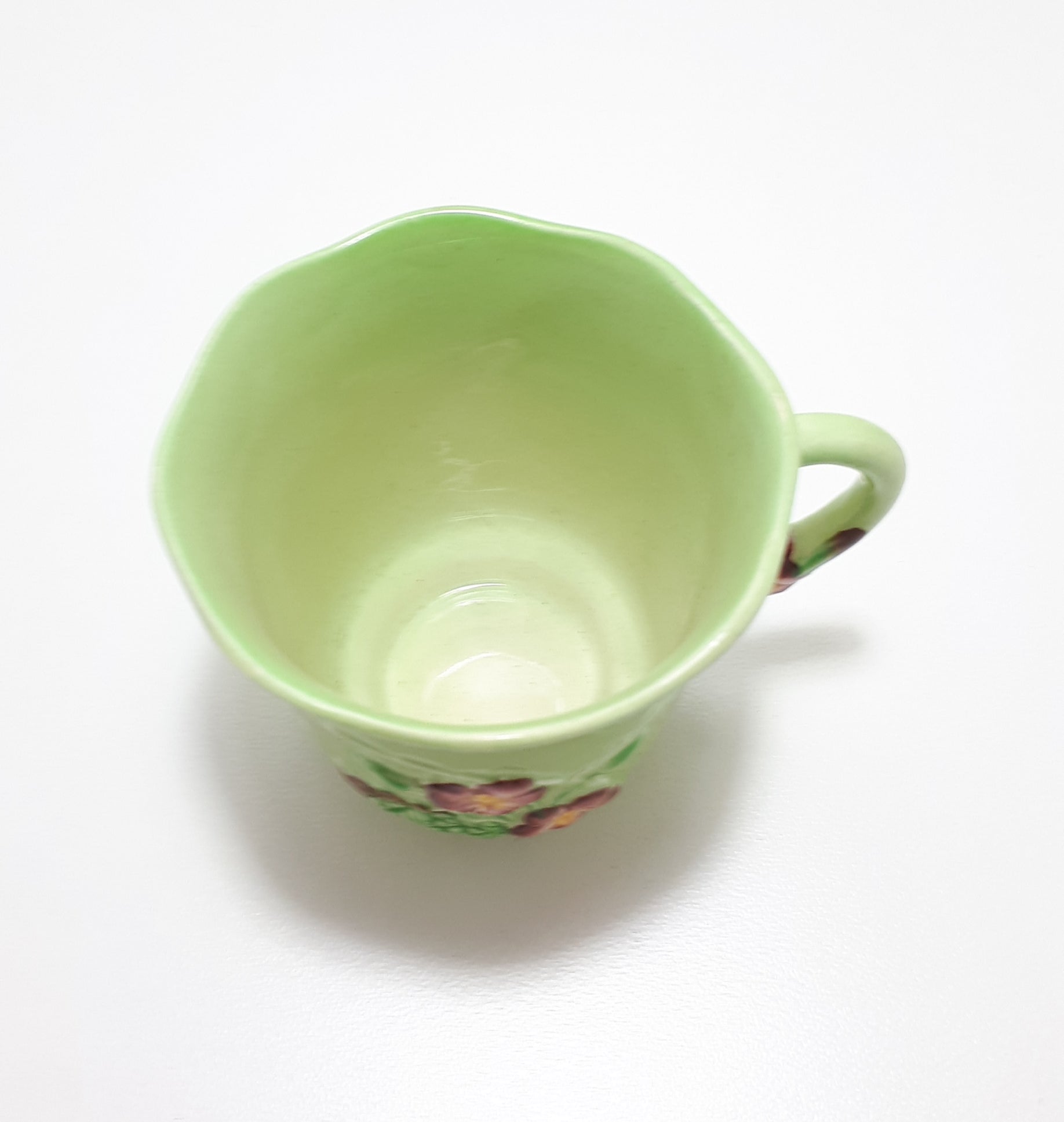 1940’s Carlton Ware “Primula” Porcelain Embossed Tea Cup- Green
