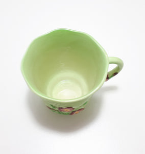 1940’s Carlton Ware “Primula” Porcelain Embossed Tea Cup- Green