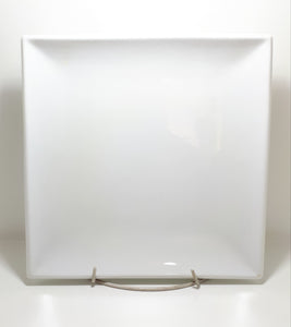 Classic White Rolled Edge Square Shape Olympia Porcelain Serving Platter – Pristine Condition
