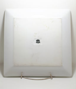 Classic White Rolled Edge Square Shape Olympia Porcelain Serving Platter – Pristine Condition