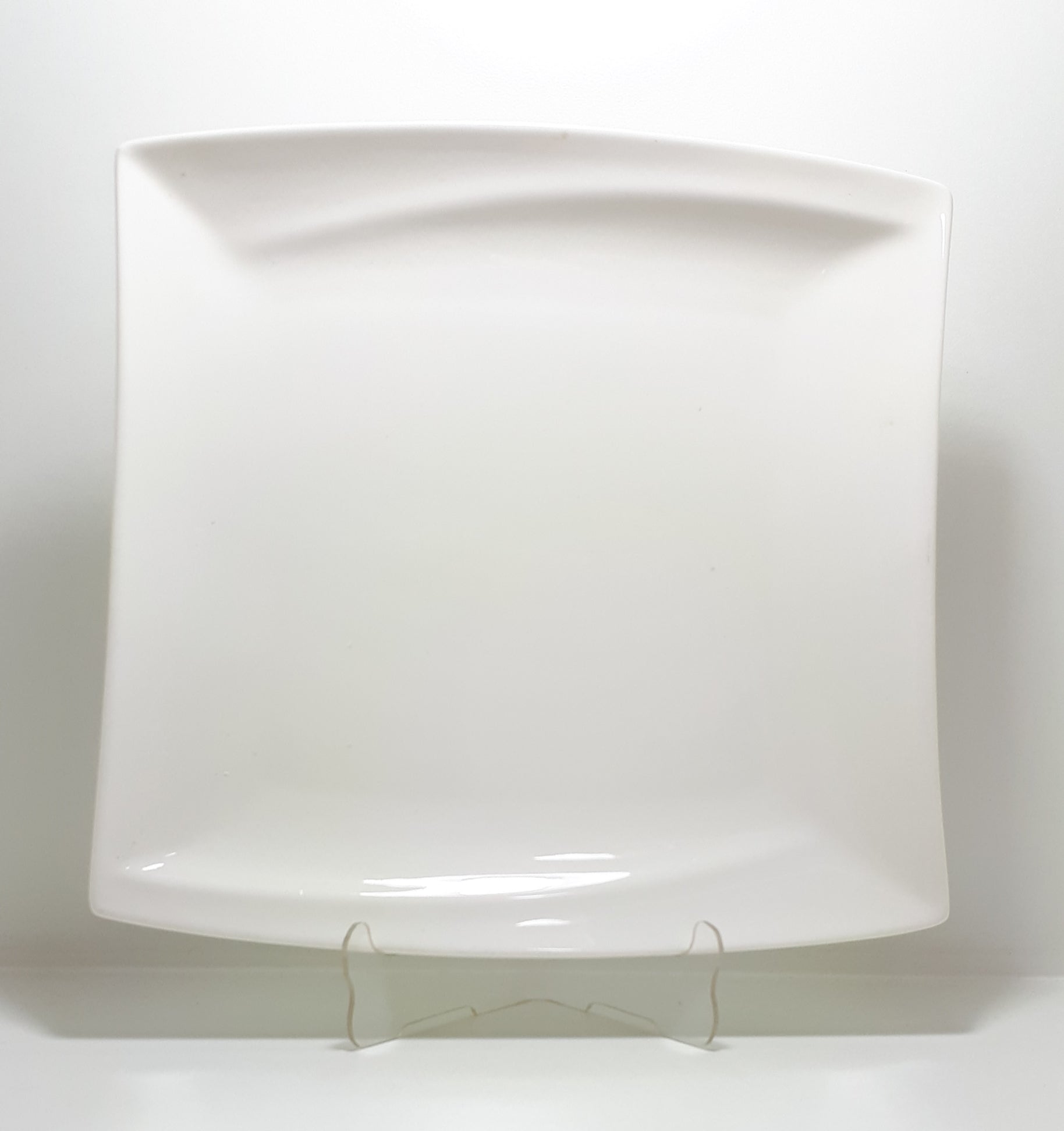 Contemporary Pristine Fine Porcelain @Home Classic White Serving Platter