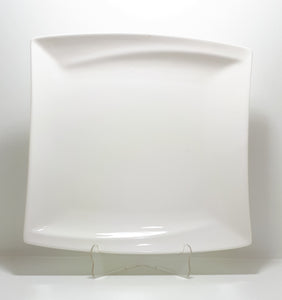Contemporary Pristine Fine Porcelain @Home Classic White Serving Platter