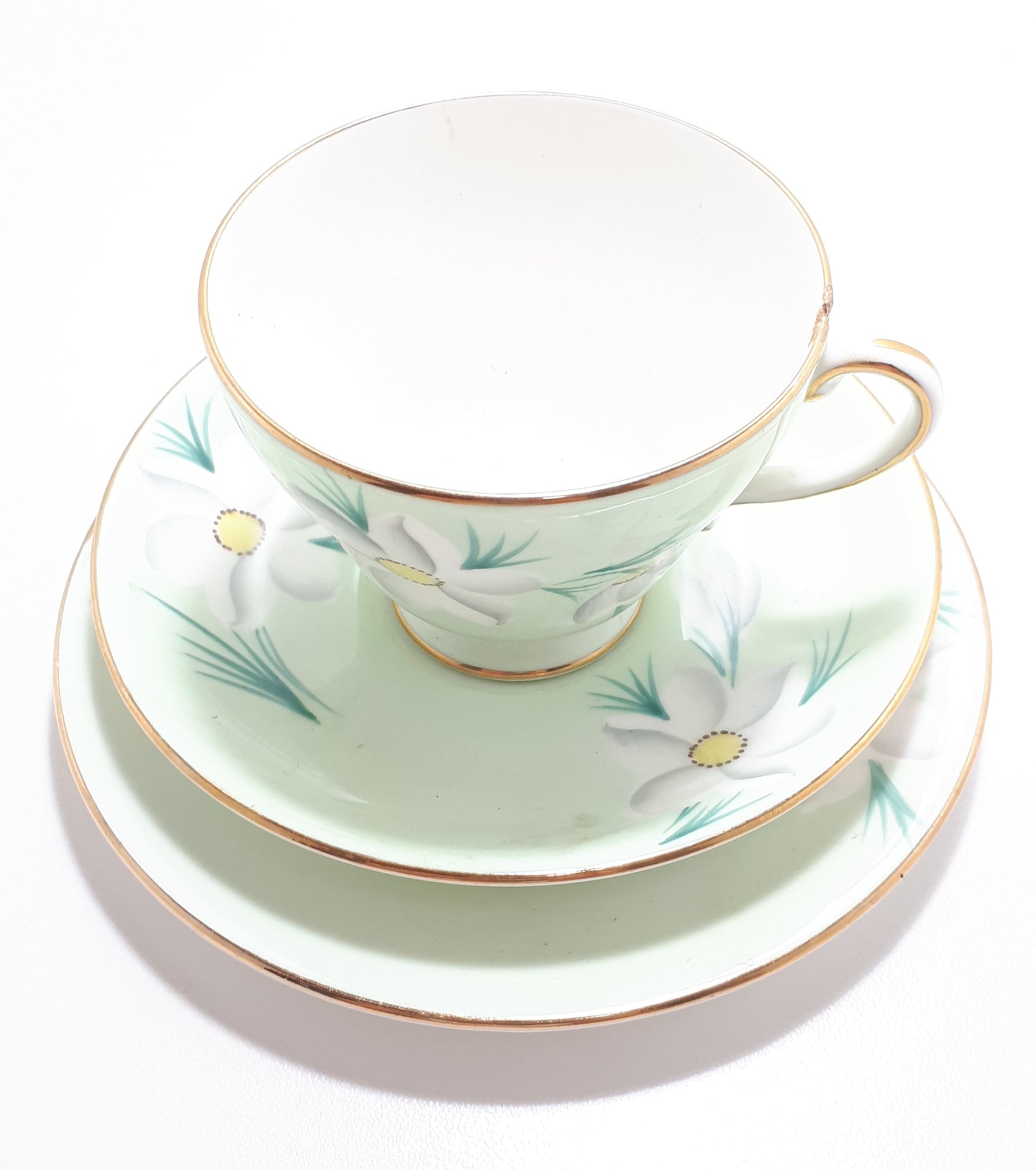 1950’s Vintage Royal Grafton Bone China Tea Trio– Pattern RGR160