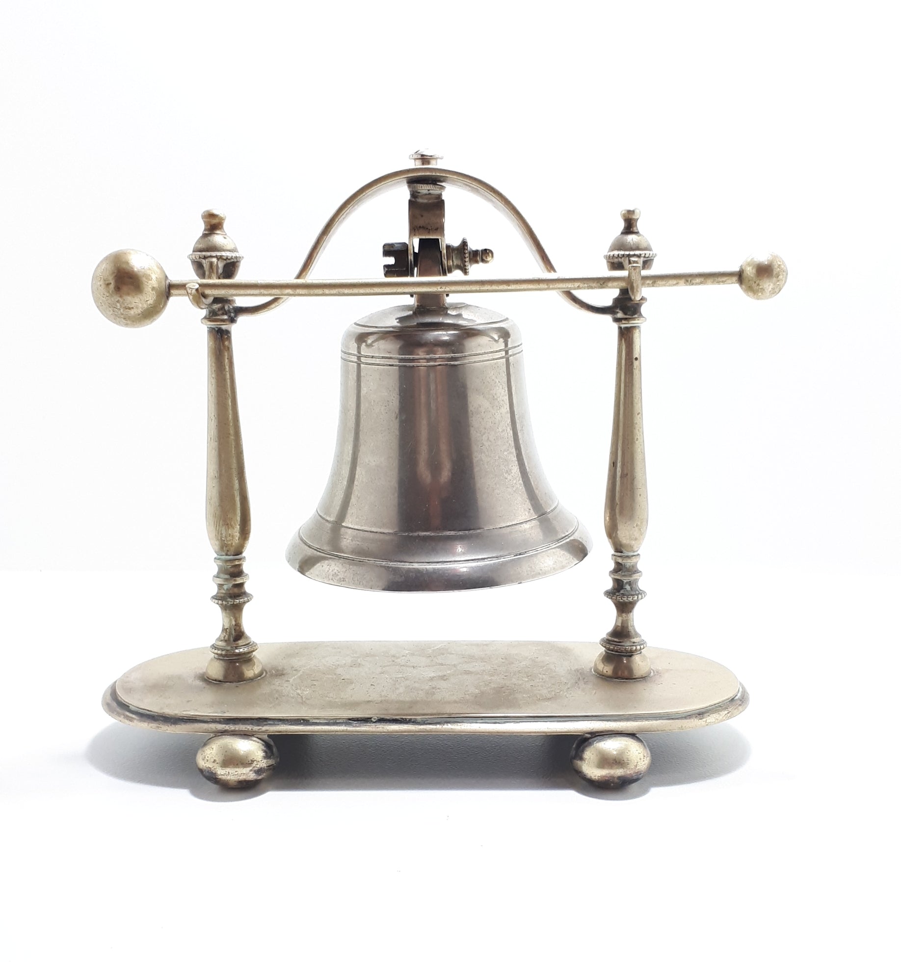 Silver Plated Table Gong – Bell With Stand & Mallet