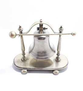 Silver Plated Table Gong – Bell With Stand & Mallet