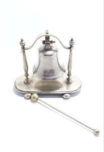 Silver Plated Table Gong – Bell With Stand & Mallet