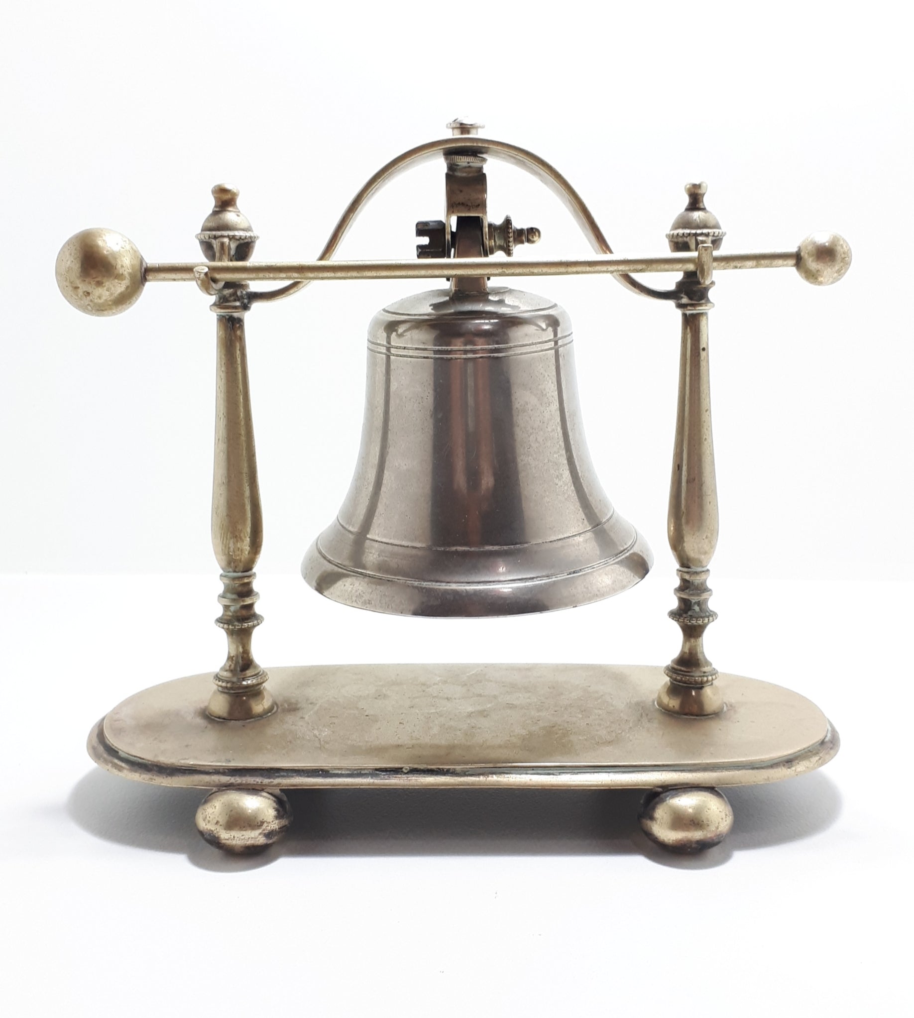 Silver Plated Table Gong – Bell With Stand & Mallet