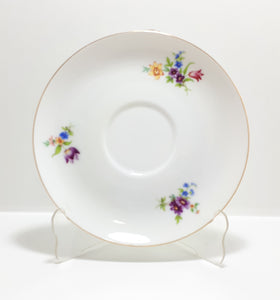 1950’s Arzberg German Fine Porcelain Saucer With Floral Pattern By Heinrich Loffelhardt