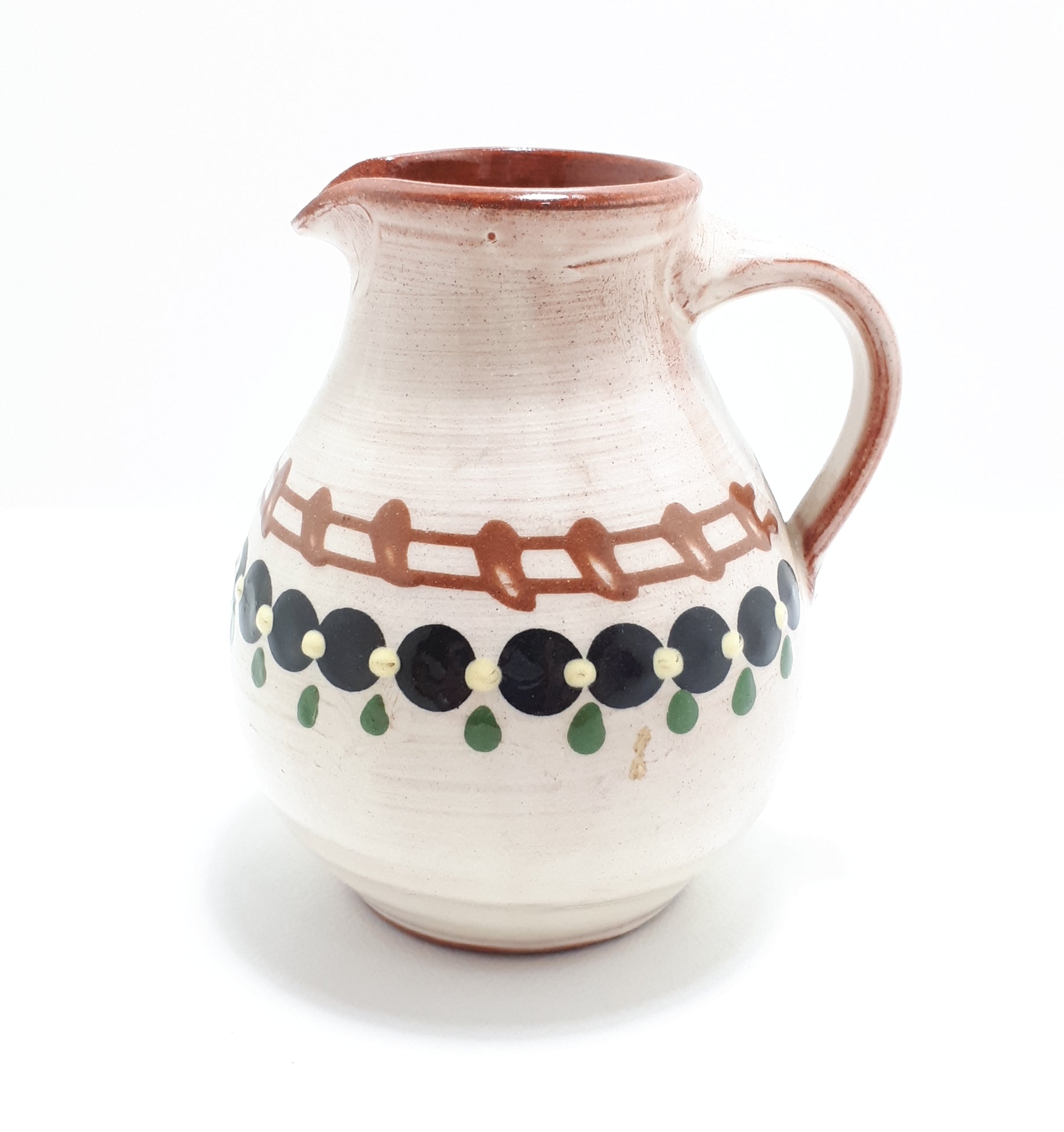 Small Red Clay Art Pottery Jug
