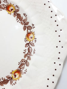 1940's Porcelain Simpsons Potters Ltd. Ambassador Ware Biscuit Plate - Chetwynd Pattern
