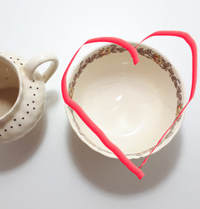 1940's Porcelain Simpsons Potters Ltd. Ambassador Ware Creamer & Open Sugar Bowl - Chetwynd Pattern