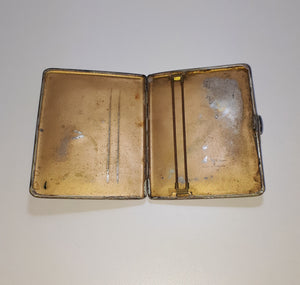 1940’s-1950’s Machine Tooled Silver Plated Emu Brand Cigarette Case