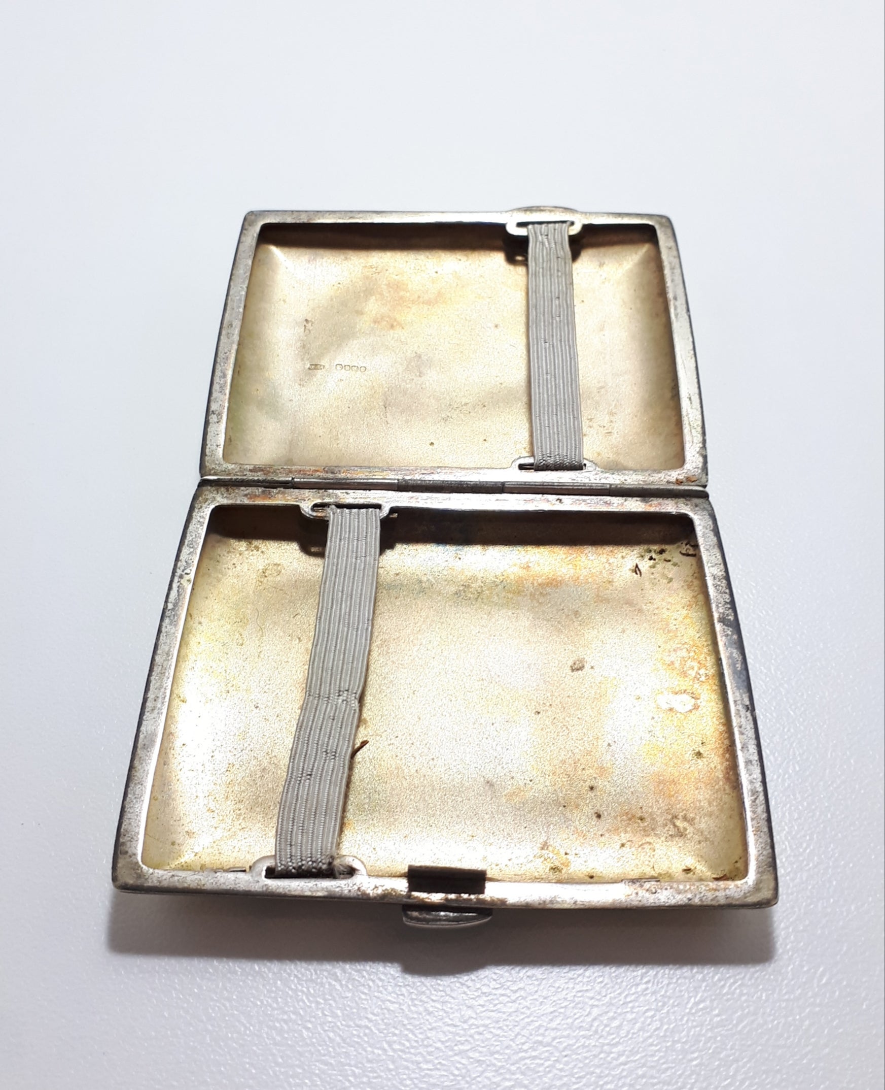 1930’s-1940’s Small Machine Tooled Silver Plated G.E.A. EPNS Calling Card Case