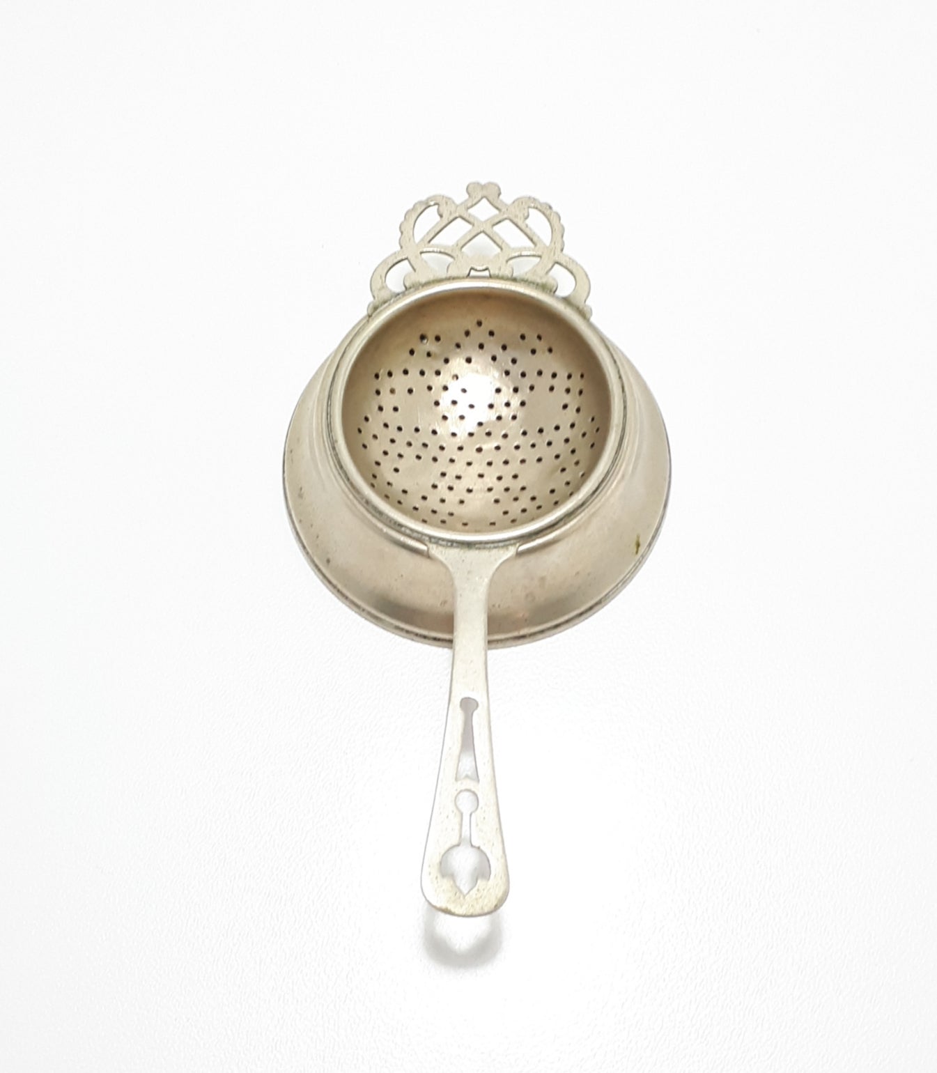 1930’s-1940’s Regis Plate (William Suckling, Birmingham) Silver Plated Tea Strainer With Drip Tray / Stand
