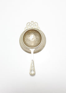 1930’s-1940’s Regis Plate (William Suckling, Birmingham) Silver Plated Tea Strainer With Drip Tray / Stand
