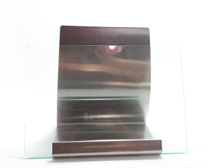Stainless Steel Cookbook Stand / Podium With Loose Protective Glass Cover For Protection