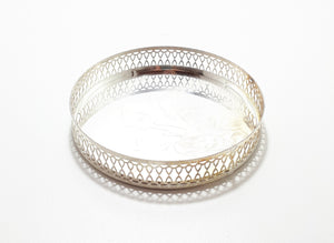 Boxed Set Of Two Delicate Silver Plated Candy Coasters – Original Box & Wrapping