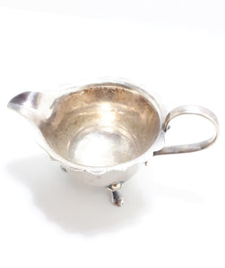 Vintage Warranted Guaranteed Hard Soldered Silver Plated Creamer With Paw Feet