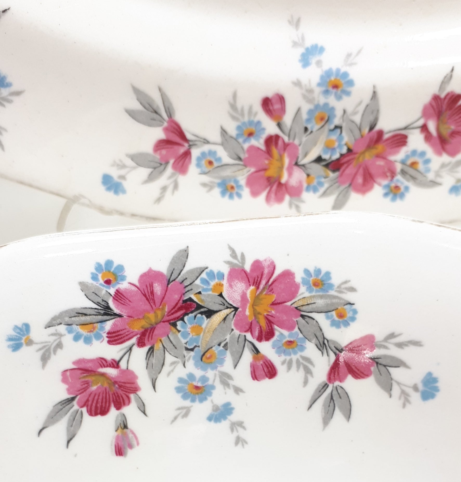 1930-1960 Set Of Royal Tudor Ware Barker Brothers Serving Platters & Bowl – Blossom Time Pattern