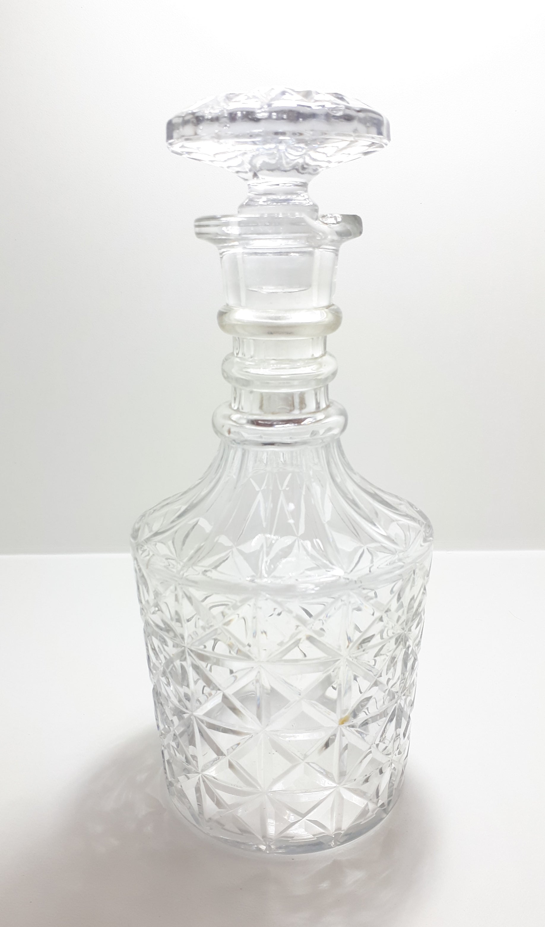 Large Vintage Lead Crystal Whiskey Decanter in Classical Stuart Decanter Style