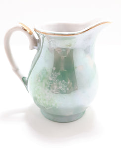 Small Porcelain Lustre Ware Creamer With Gold Trim
