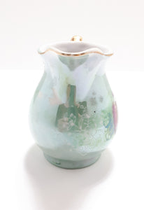 Small Porcelain Lustre Ware Creamer With Gold Trim