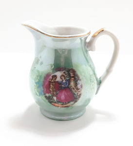 Small Porcelain Lustre Ware Creamer With Gold Trim